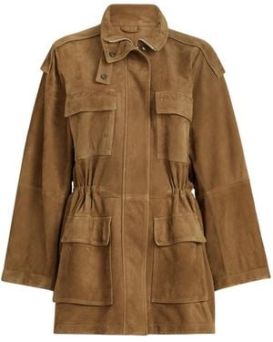 Brunello Cucinelli Suede Safari Jacket - Brown