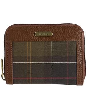 Barbour Colour Block Card Holder - Brown