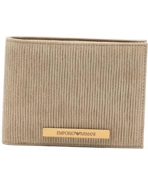 Emporio Armani Ruffled-Design Wallet - Natural