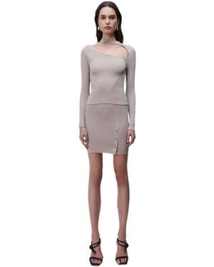 Jonathan Simkhai Asymmetrical Cut-Out Mockneck Top - Multicolour
