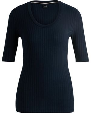 BOSS Ribknit Top - Blue