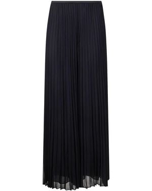 Emporio Armani Georgette Pleated Trousers - Blue