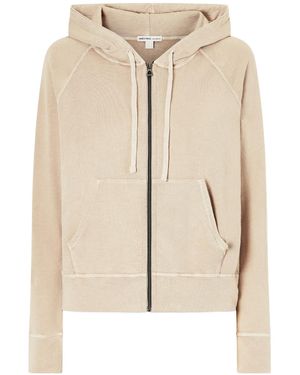 James Perse French Cotton-Terry Hoodie - Natural