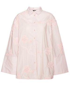ROTATE BIRGER CHRISTENSEN Floral Long-Sleeved Shirt - Pink