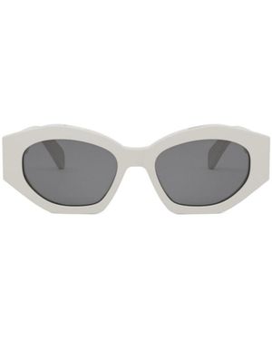 Celine Logo Sunglasses - White