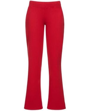 Mowalola Logo Print Cotton Jersey Sweatpants - Red