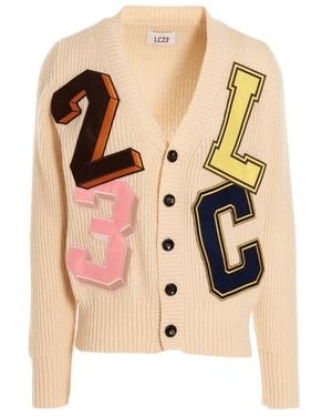 LC23 V-Neck Long-Sleeved Sweater - Natural