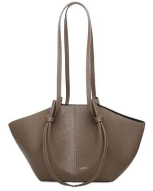 Yuzefi Mochi Logo Printed Tote Bag - Brown