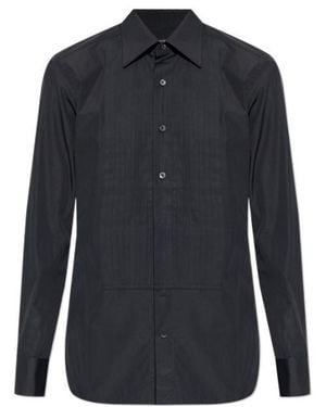 Tom Ford Pintuck Poplin Shirt - Blue