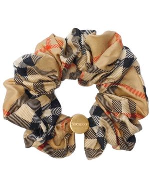 Burberry Check Elasticated Scrunchie - Metallic