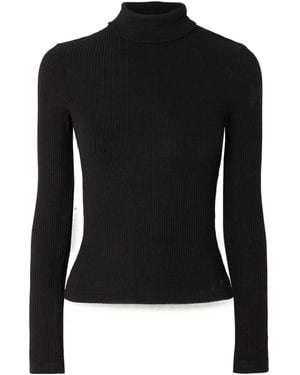 Citizens of Humanity Ribbed Turtleneck Top - Black