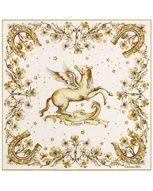 Dior Pegasus 70 Square Scarf - Metallic