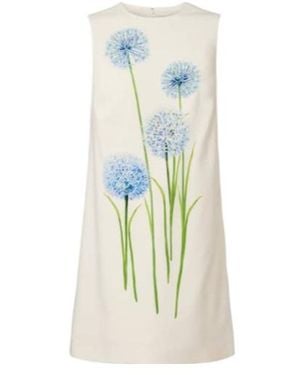 Oscar de la Renta Allium Wool-Blend Minidress - White