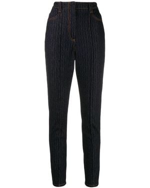 Fendi Raised Seam Pattern Jeans - Black