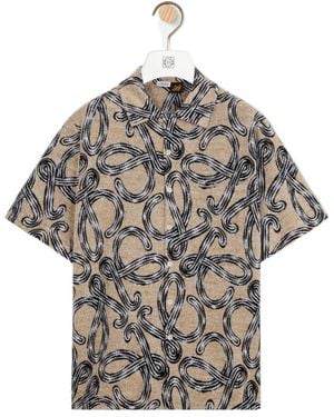 Loewe Terry Jacquard Short Sleeve Shirt - Gray