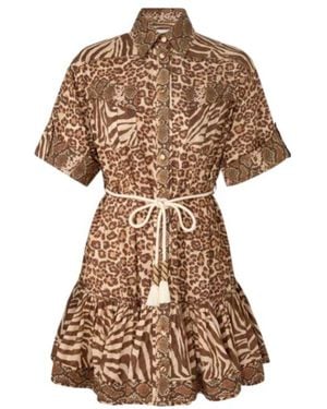 Zimmermann Wanderlust Printed Mini Dress - Brown