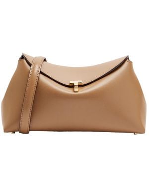 TOTEME Leather Clutch Bag - Natural