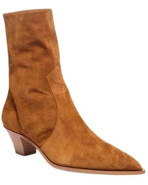 Aquazzura Suede Ankle Boots - Brown