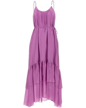 Liu Jo Tiered Ruffle Maxi Dress - Purple
