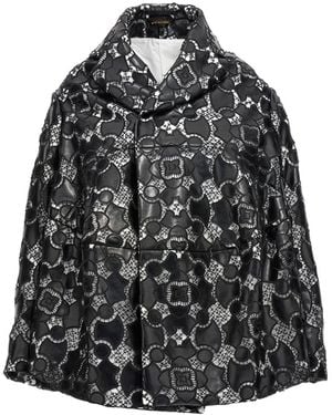 Comme des Garçons Comme Des Garçons Lace Detailed Jacket - Black