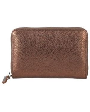 Gianni Chiarini Logo Printed Zip-Around Wallet - Brown