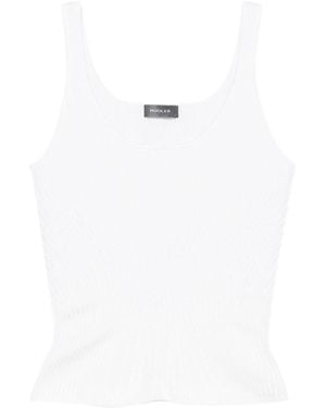 Mugler Ribbed Tank Top - White