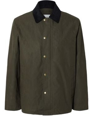 SELECTED Lapel Long Sleeve Casual Jacket - Green
