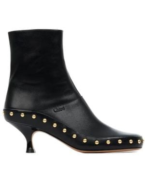 Chloé Junie Heeled Ankle Boot - Black