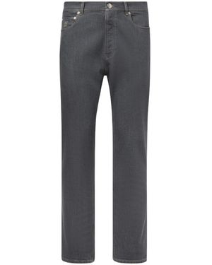 Brunello Cucinelli Logo Straight Jeans - Grey