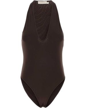 Zimmermann Round Neck Bodysuit - Brown