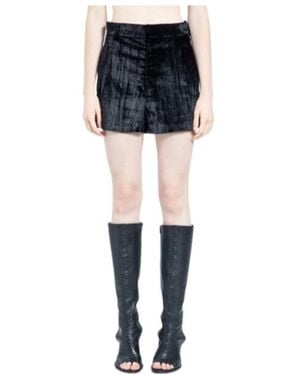 Ann Demeulemeester Belt-Loop Shorts - Black