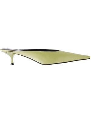 Victoria Beckham Kitten Heel Mules - Green
