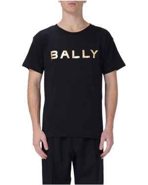 Bally Logo Printed Crewneck T-Shirt - Black