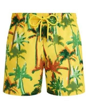 Vilebrequin Apos;S Packable Palms Swim Trunks - Yellow