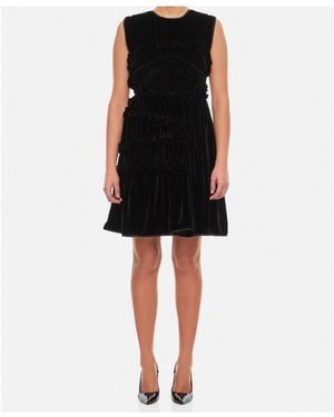 Cecilie Bahnsen Uki Sleeveless Velvet Midi Dress - Black