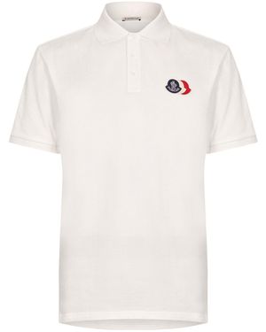 Moncler Short Sleeve Polo Shirt - White