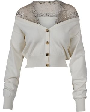 GIUSEPPE DI MORABITO Long-Sleeved Button-Down Cardigan - Grey