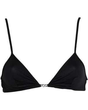 DIESEL Simple Solid-Colored T-Shirt Bra - Black