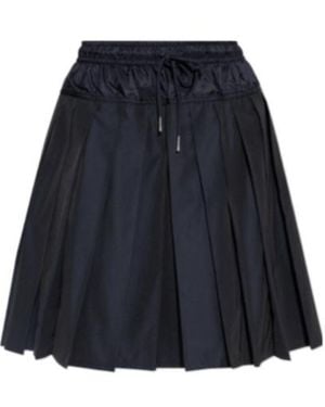 Moncler Pleated Drawstring Skirt - Blue