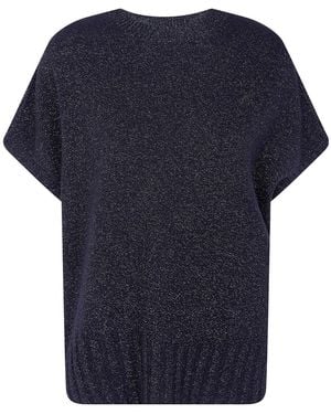 Twinset Metallic-Thread Embellished Knit Jumper - Blue