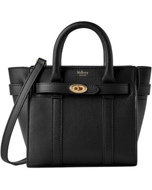 Mulberry Bayswater Logo Stamped Mini Crossbody Bag - Black