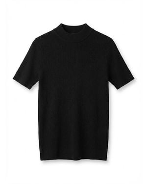 Celine Short-Sleeved Sweater - Black