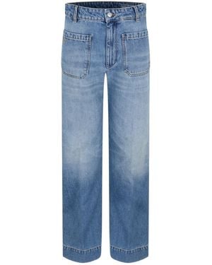 Victoria Beckham Patch Pocket Jeans - Blue