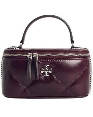 Tory Burch Kira Quilted Top-Handle Mini Bag - Purple