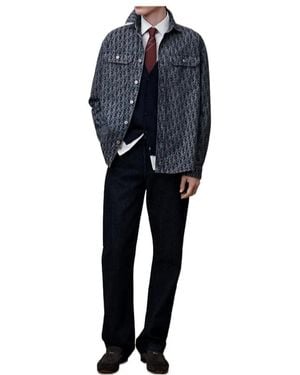 Dior Oblique Denim Overshirt - Blue