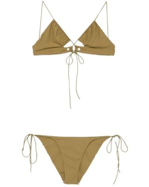 Amazuìn Lace-Up Bikini Set - White