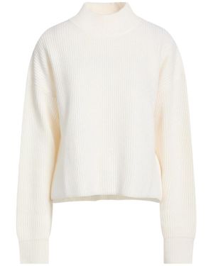 Max Mara Mock-Neck Ribbed Knit Sweater - White