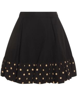 Moschino Polka Dots Diagonal Miniskirt - Black