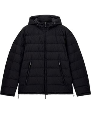 Emporio Armani Reversible Hooded Down Jacket - Blue