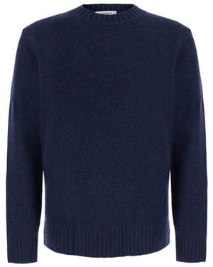 Kangra Cashmere Long-Sleeve Crew-Neck Jumper - Blue